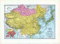 China, Japan and Mongolia, World Atlas 1925c from Prince Edward Island Atlas